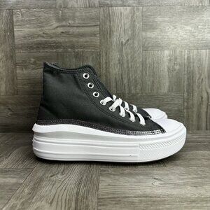 Converse Move Hi Youth Size 6 Dark Grey Sparkle Hightop Shoes